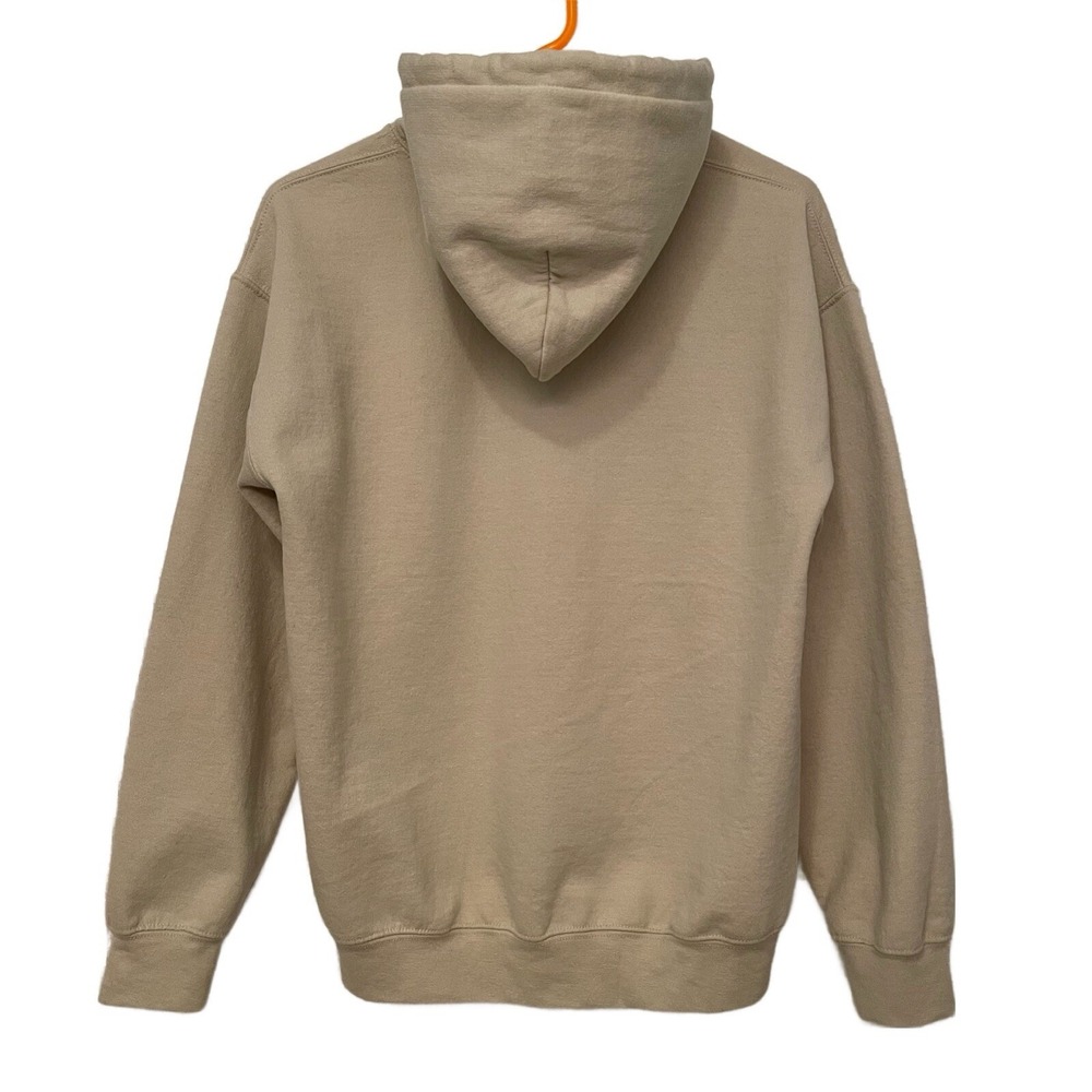 Cat Lover Hoodie Mens Size Medium Light Tan Custom Sweatshirt Gildan Heavy Blend - Picture 3 of 5